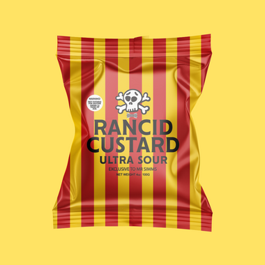 Rancid Custard Ultra Sour 100g (24 Bags)