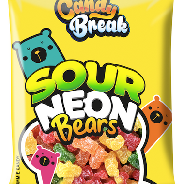 Candy Break Sour Neon Bears 4oz x 12