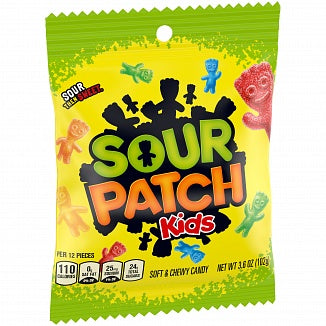 Sour Patch Kids SOUR Peg 3.6oz 12ct