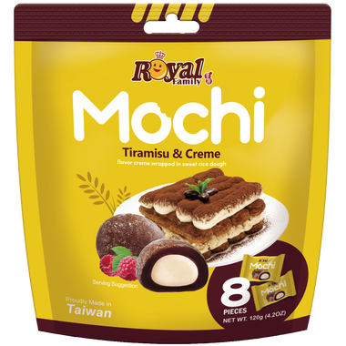 ROYAL MOCHI 12 x 120g - TIRAMISU & CREME - 0VAT