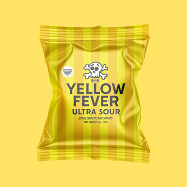 Yellow Fever Ultra Sour 100g (24 Bags)