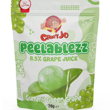 Crazy Jo Peelablezz Green Grape 70g x 12
