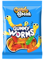 Candy Break Gummi Worms 4oz x 12