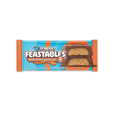 MR BEAST FEASTABLES - Creamy Peanut Butter Cups 40g x 24