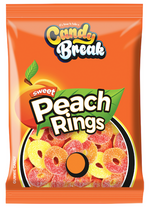 Candy Break Peach Rings 4oz x 12