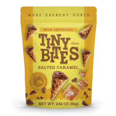 Tiny Bites Waffle Cones - Salted Caramel 80g x 12