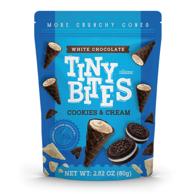 Tiny Bites Waffle Cones - Cookies & Cream 80g x 12