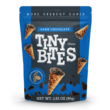 Tiny Bites Waffle Cones - Dark Chocolate 80g x 12