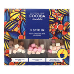 Gift Set of 3 Boozy Hot Chocolate Spoons with Marshmallows x 6