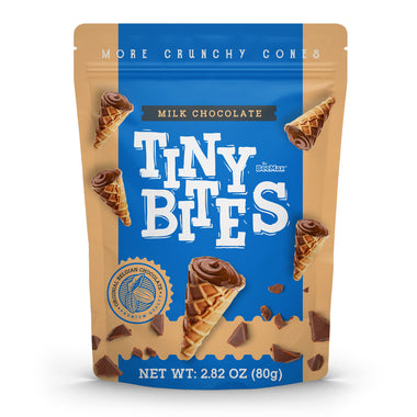Tiny Bites Waffle Cones - Milk Chocolate 80g x 12